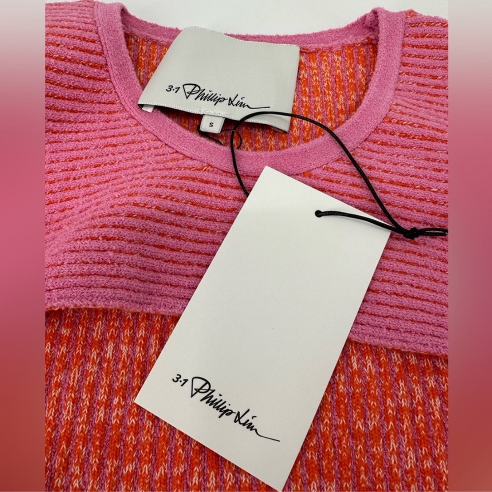 3.1 Phillip Lim Long Sleeve Double Face Rib Crossbody Sweater Small New with Tag - Picture 9 of 11
